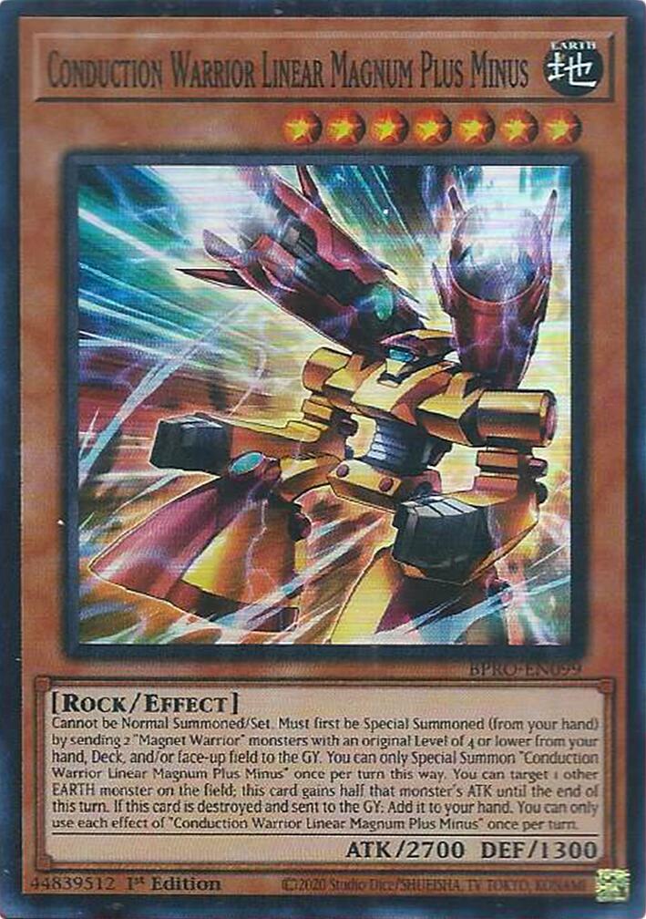 Conduction Warrior Linear Magnum Plus Minus [BPRO-EN099] Super Rare | Cracking-Singles