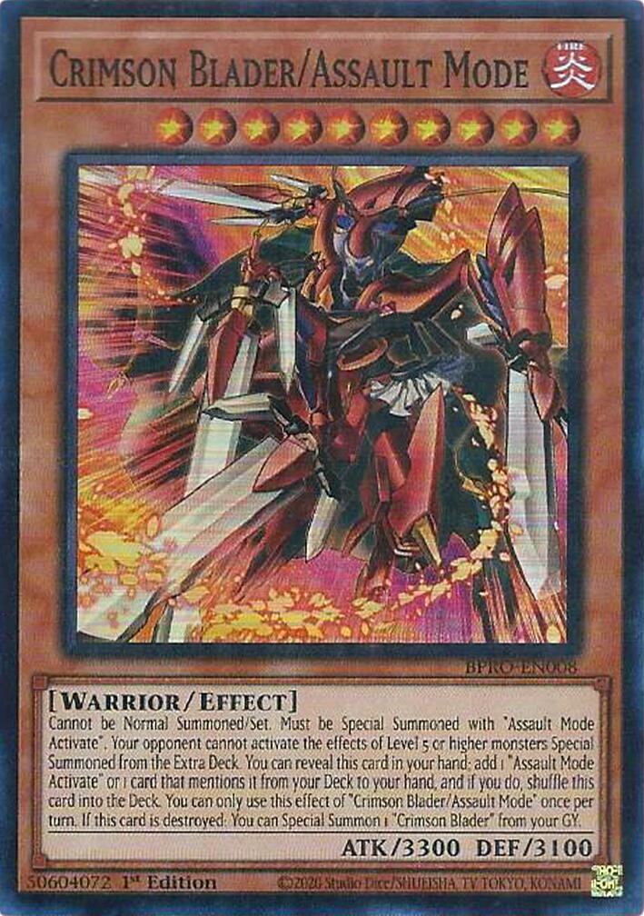 Crimson Blader/Assault Mode [BPRO-EN008] Super Rare | Cracking-Singles