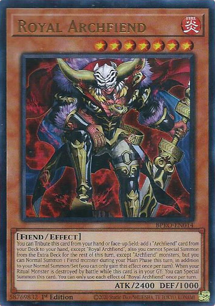 Royal Archfiend [BPRO-EN014] Ultra Rare | Cracking-Singles
