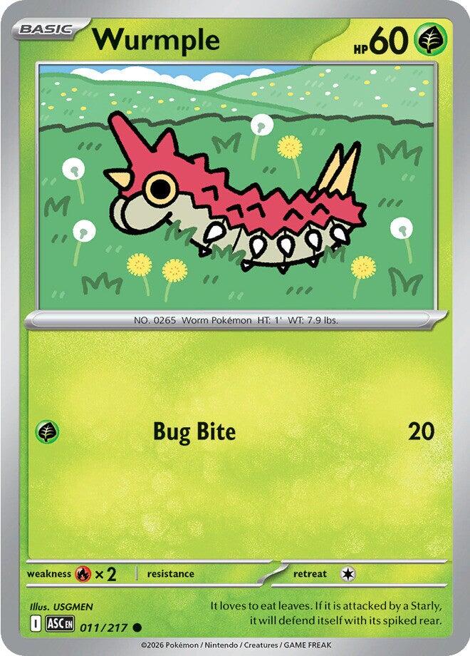 Wurmple (011/217) [Mega Evolution: Ascended Heroes] | Cracking-Singles