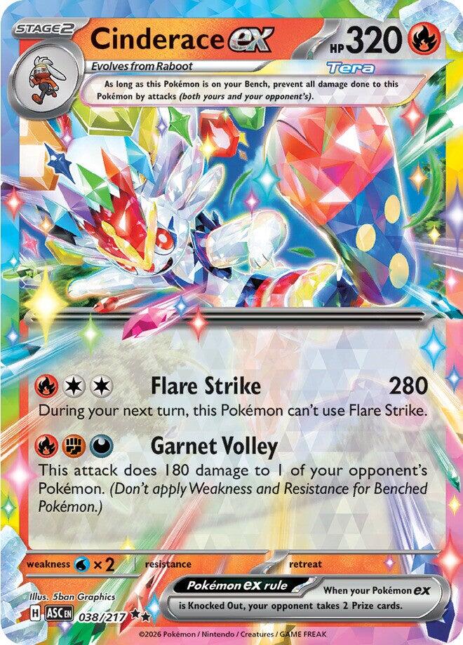 Cinderace ex (038/217) [Mega Evolution: Ascended Heroes] | Cracking-Singles