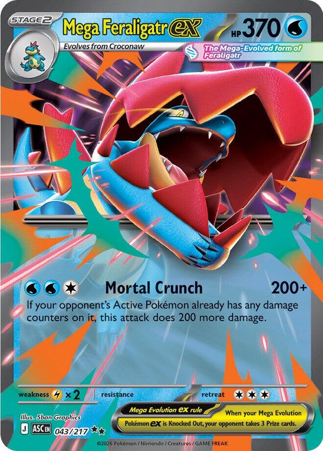 Mega Feraligatr ex (043/217) [Mega Evolution: Ascended Heroes] | Cracking-Singles
