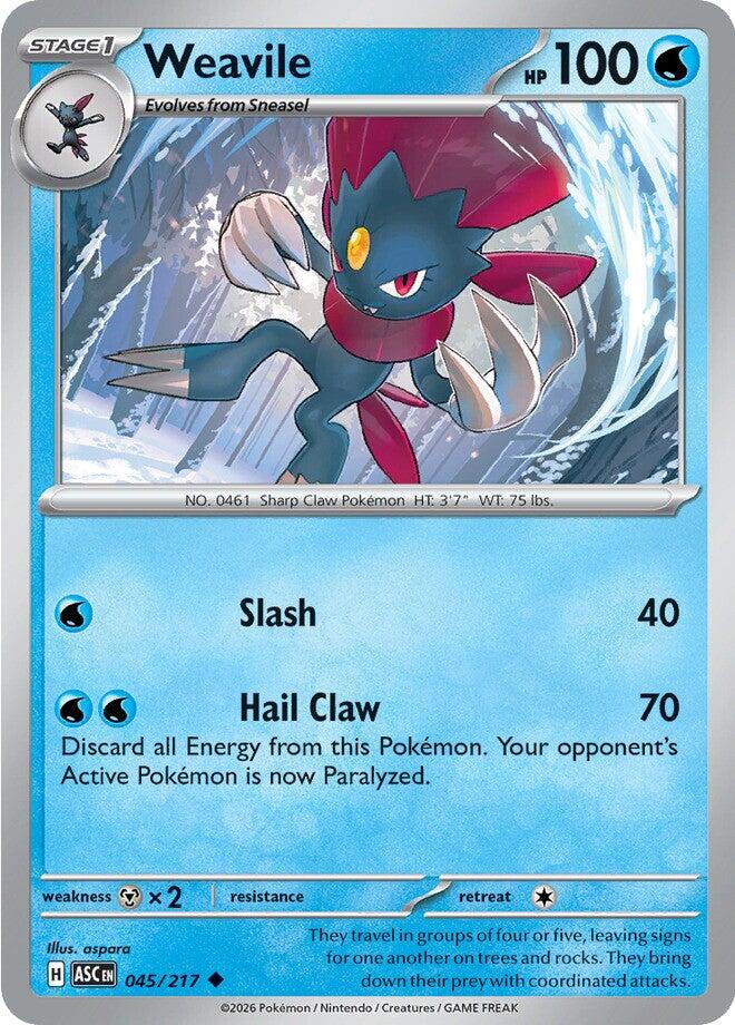 Weavile (045/217) [Mega Evolution: Ascended Heroes] | Cracking-Singles