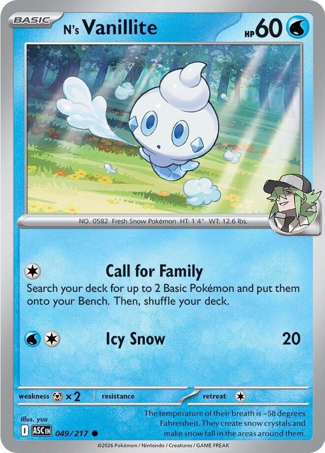 N's Vanillite (049/217) [Mega Evolution: Ascended Heroes] | Cracking-Singles