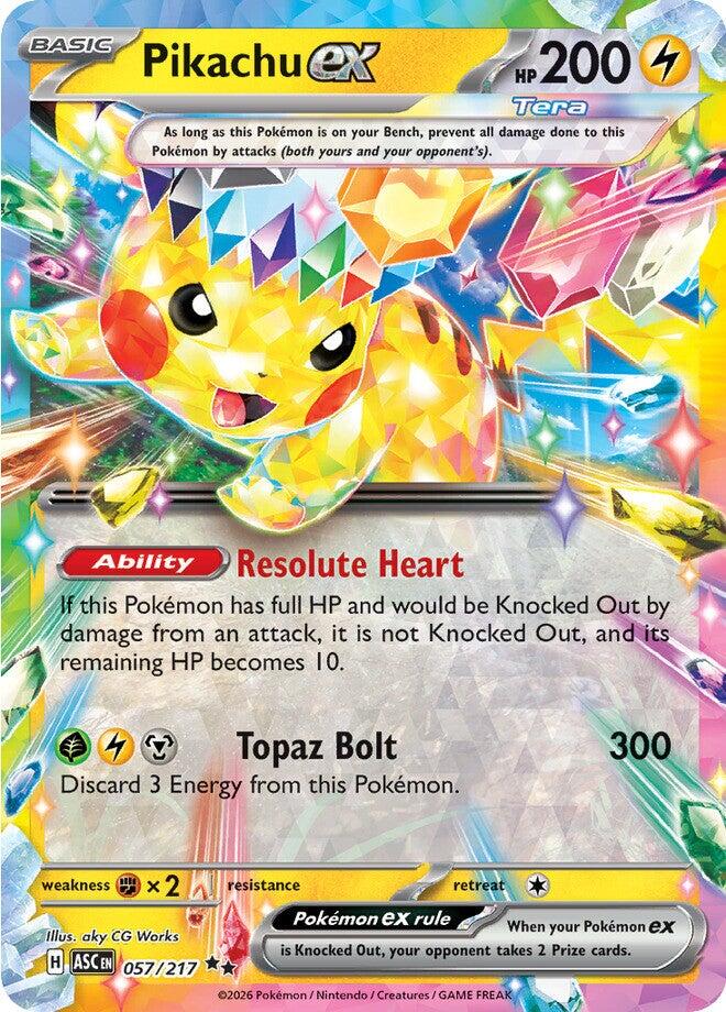 Pikachu ex (057/217) [Mega Evolution: Ascended Heroes] | Cracking-Singles