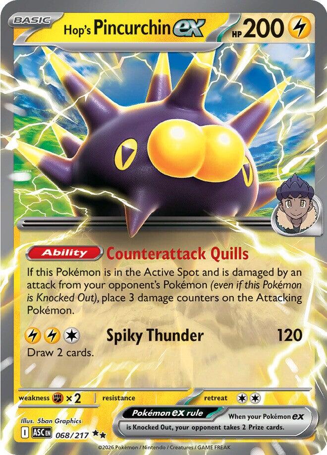 Hop's Pincurchin ex (068/217) [Mega Evolution: Ascended Heroes] | Cracking-Singles