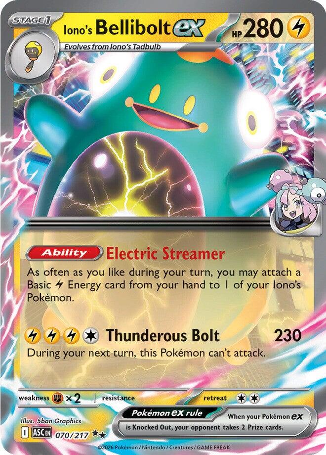 Iono's Bellibolt ex (070/217) [Mega Evolution: Ascended Heroes] | Cracking-Singles