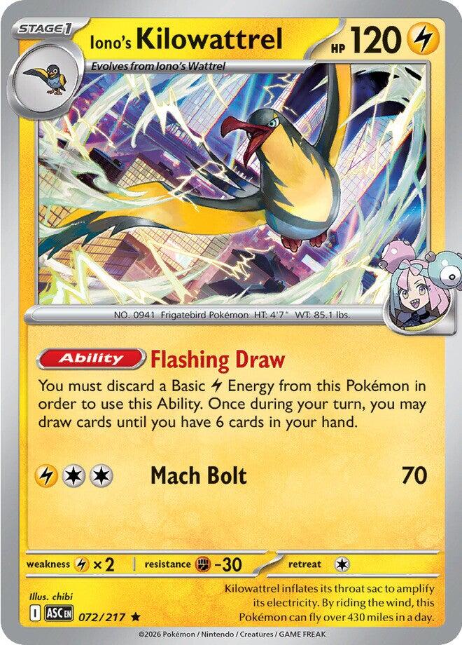 Iono's Kilowattrel (072/217) [Mega Evolution: Ascended Heroes] | Cracking-Singles