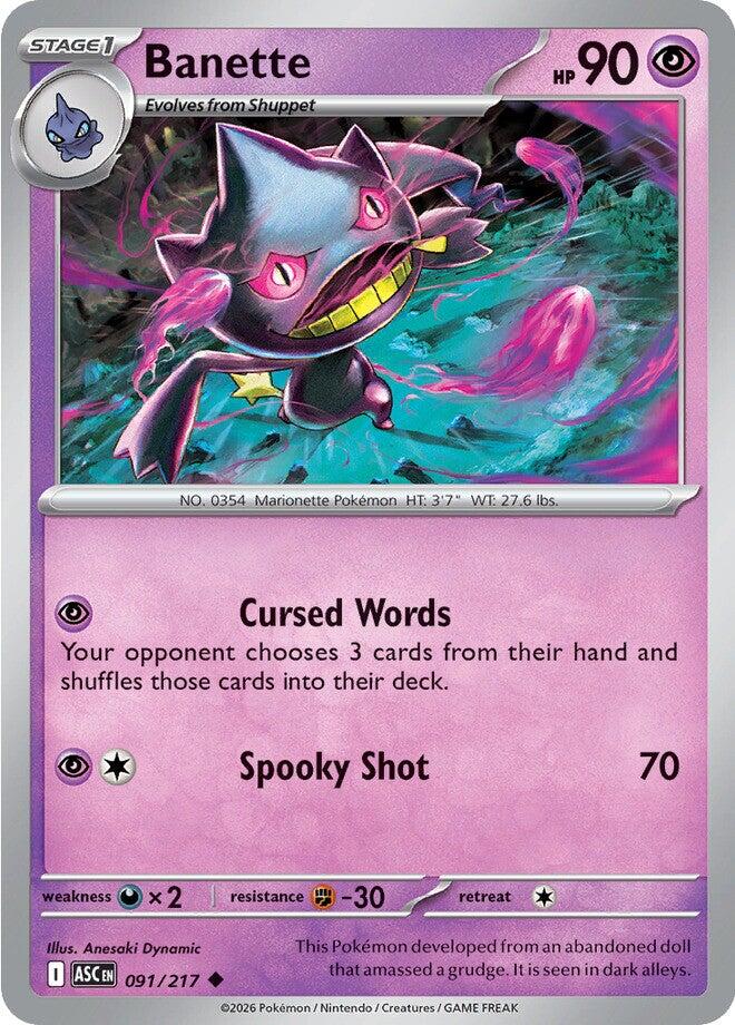 Banette (091/217) [Mega Evolution: Ascended Heroes] | Cracking-Singles