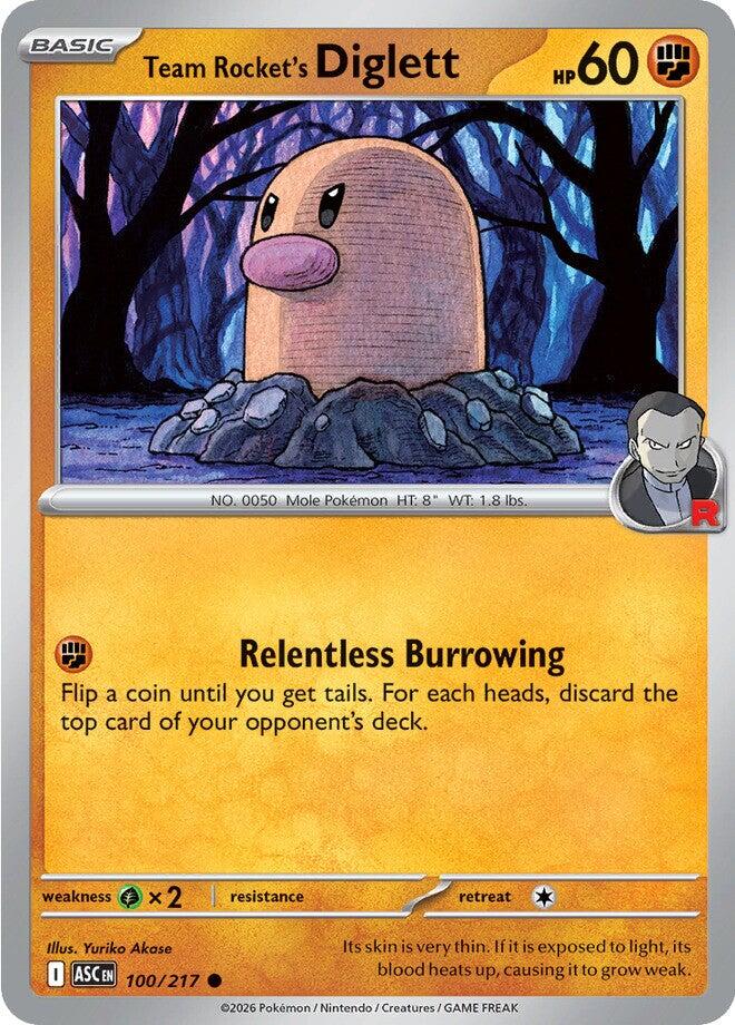 Team Rocket's Diglett (100/217) [Mega Evolution: Ascended Heroes] | Cracking-Singles