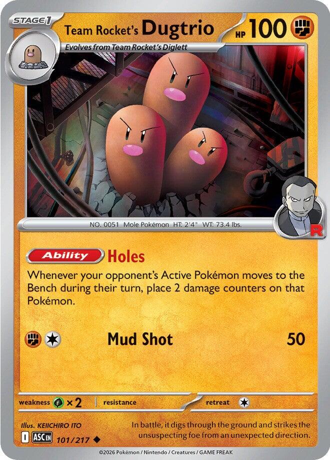 Team Rocket's Dugtrio (101/217) [Mega Evolution: Ascended Heroes] | Cracking-Singles