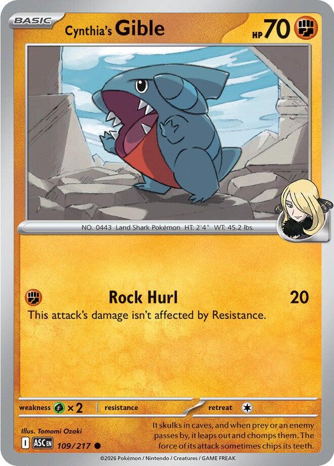 Cynthia's Gible (109/217) [Mega Evolution: Ascended Heroes] | Cracking-Singles