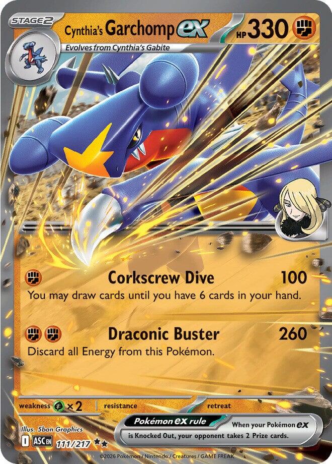 Cynthia's Garchomp ex (111/217) [Mega Evolution: Ascended Heroes] | Cracking-Singles