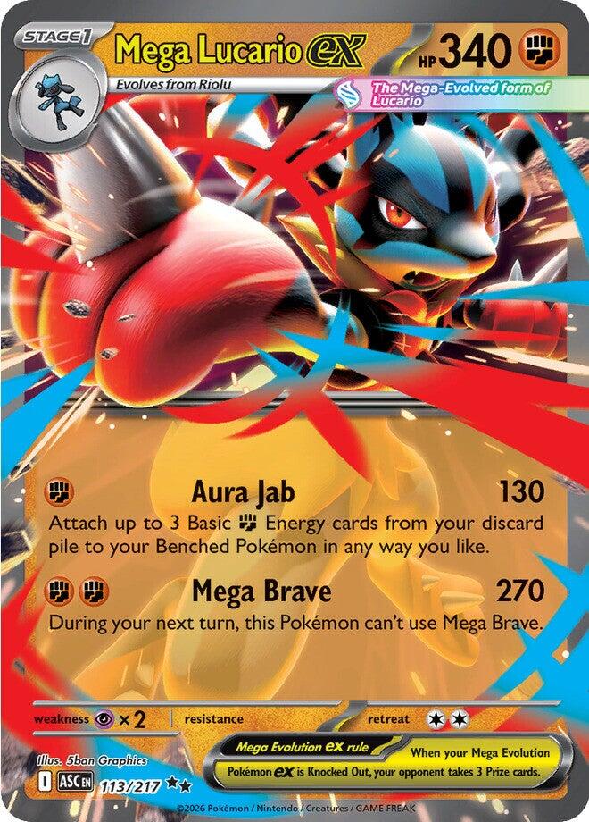 Mega Lucario ex (113/217) [Mega Evolution: Ascended Heroes] | Cracking-Singles