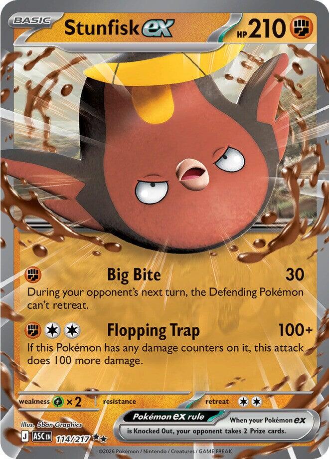Stunfisk ex (114/217) [Mega Evolution: Ascended Heroes] | Cracking-Singles