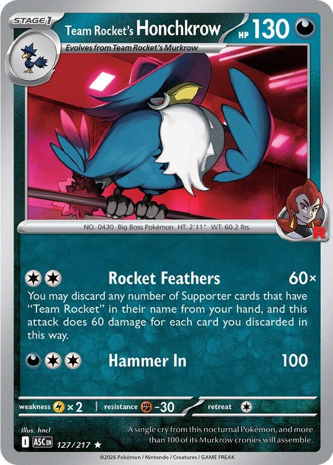 Team Rocket's Honchkrow (127/217) [Mega Evolution: Ascended Heroes] | Cracking-Singles