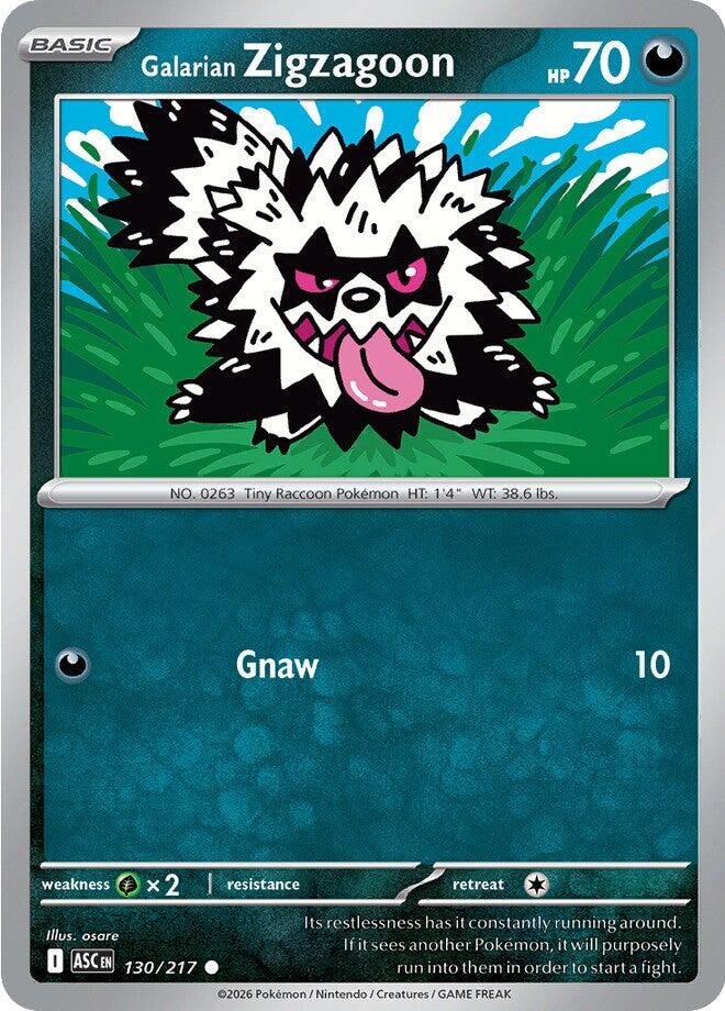 Galarian Zigzagoon (130/217) [Mega Evolution: Ascended Heroes] | Cracking-Singles