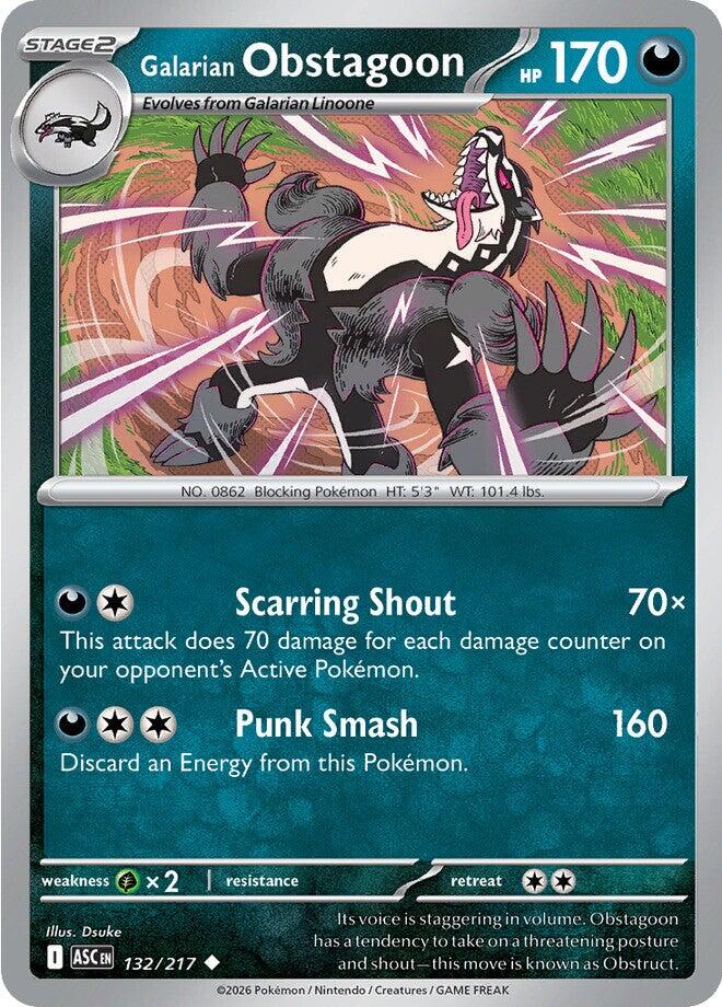 Galarian Obstagoon (132/217) [Mega Evolution: Ascended Heroes] | Cracking-Singles