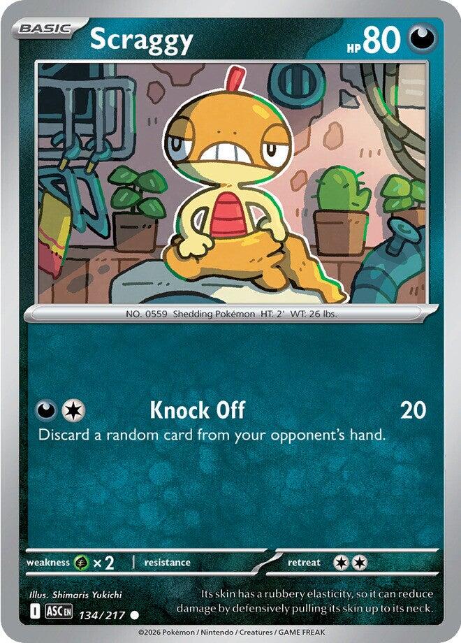 Scraggy (134/217) [Mega Evolution: Ascended Heroes] | Cracking-Singles