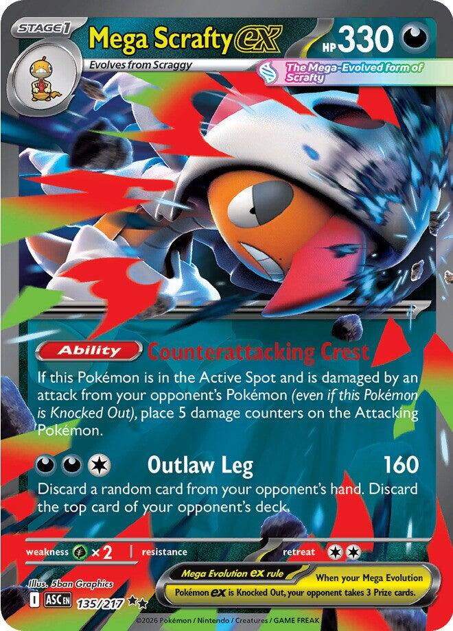 Mega Scrafty ex (135/217) [Mega Evolution: Ascended Heroes] | Cracking-Singles