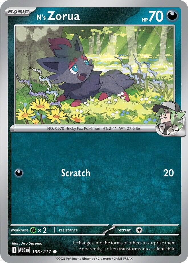 N's Zorua (136/217) [Mega Evolution: Ascended Heroes] | Cracking-Singles