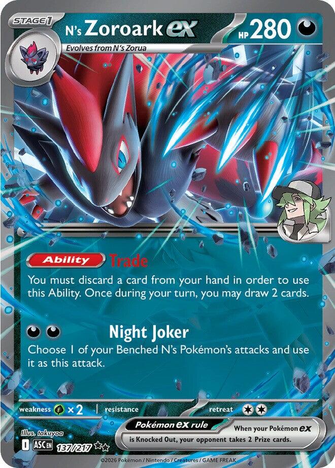 N's Zoroark ex (137/217) [Mega Evolution: Ascended Heroes] | Cracking-Singles