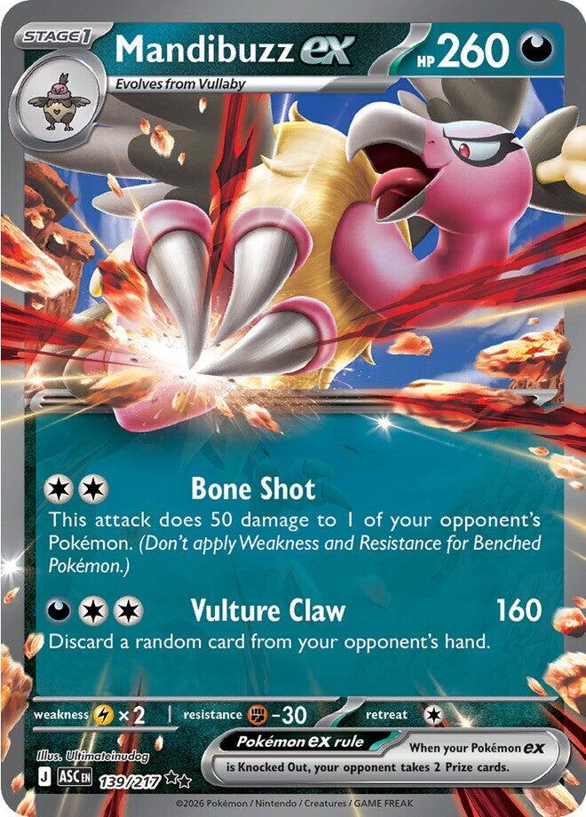 Mandibuzz ex (139/217) [Mega Evolution: Ascended Heroes] | Cracking-Singles