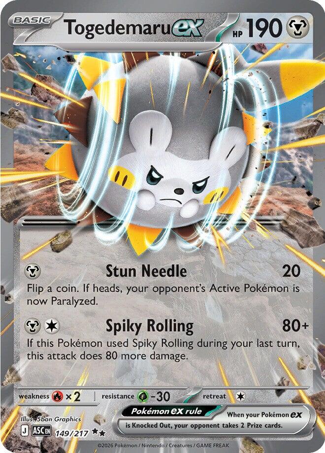 Togedemaru ex (149/217) [Mega Evolution: Ascended Heroes] | Cracking-Singles