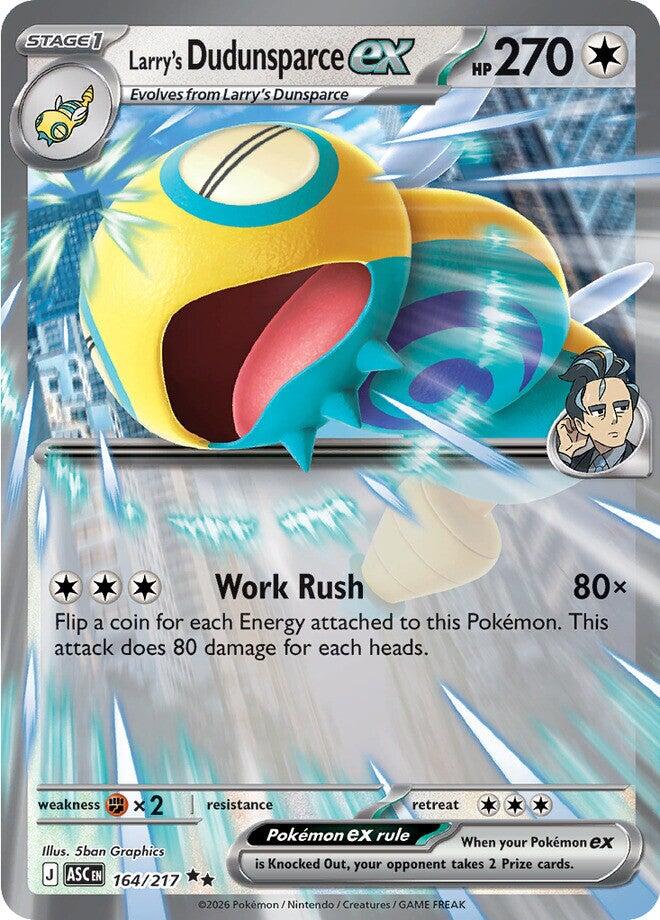 Larry's Dudunsparce ex (164/217) [Mega Evolution: Ascended Heroes] | Cracking-Singles
