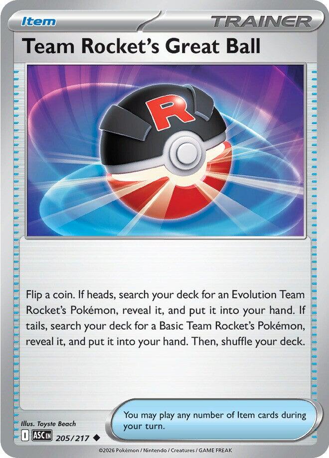Team Rocket's Great Ball (205/217) [Mega Evolution: Ascended Heroes] | Cracking-Singles