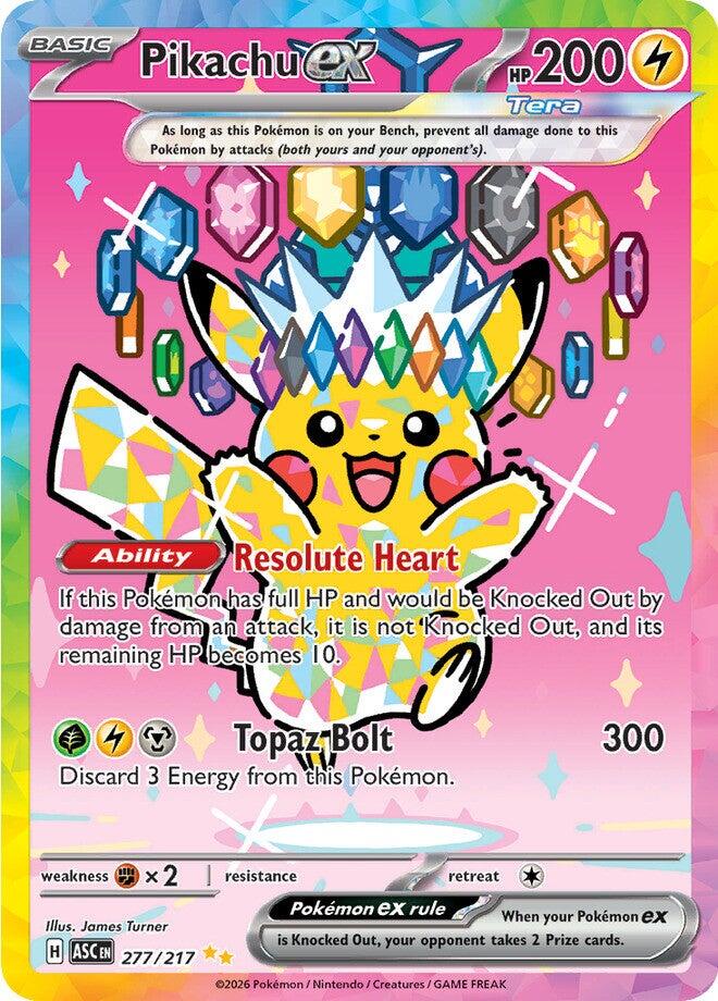 Pikachu ex (277/217) [Mega Evolution: Ascended Heroes] | Cracking-Singles