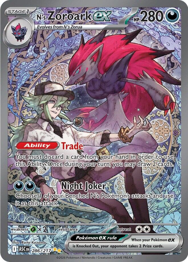 N's Zoroark ex (286/217) [Mega Evolution: Ascended Heroes] | Cracking-Singles