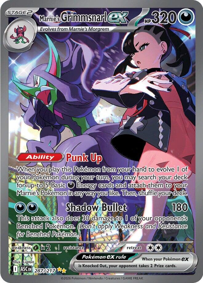 Marnie's Grimmsnarl ex (287/217) [Mega Evolution: Ascended Heroes] | Cracking-Singles