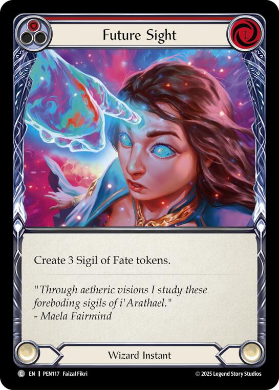 Future Sight (Red) (Rainbow Foil) [PEN117] (Compendium of Rathe)  Rainbow Foil | Cracking-Singles