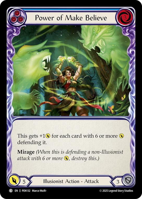 Power Of Make Believe (Blue) (Rainbow Foil) [PEN132] (Compendium of Rathe)  Rainbow Foil | Cracking-Singles