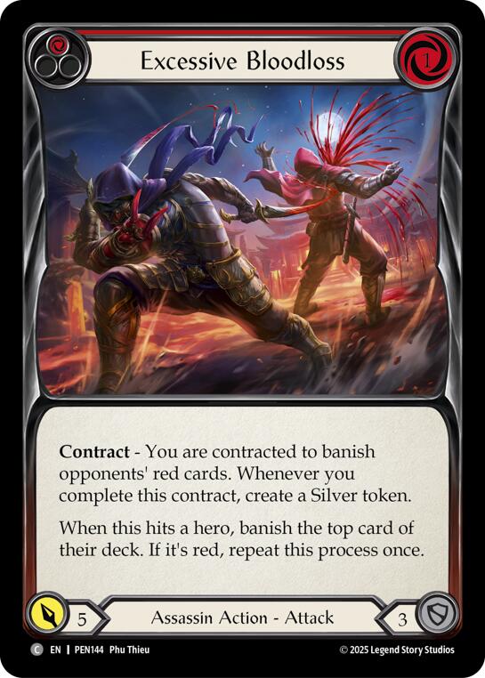 Excessive Bloodloss (Red) (Rainbow Foil) [PEN144] (Compendium of Rathe)  Rainbow Foil | Cracking-Singles