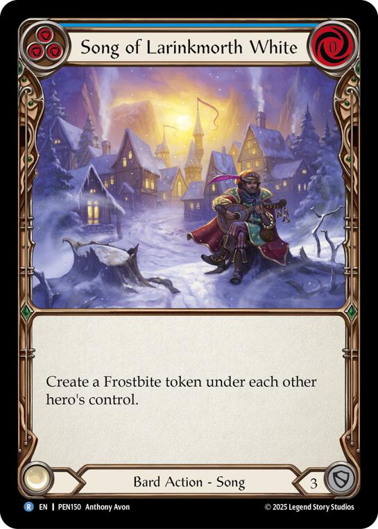 Song Of Larinkmorth White (Blue) (Rainbow Foil) [PEN150] (Compendium of Rathe)  Rainbow Foil | Cracking-Singles