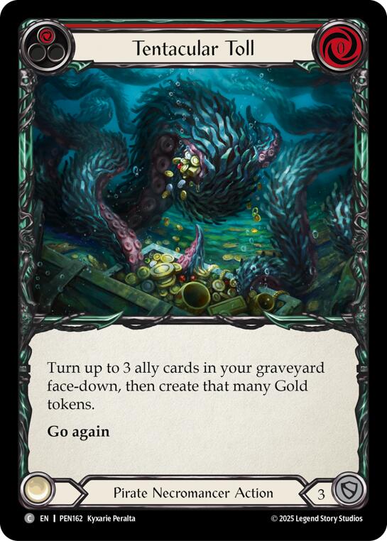 Tentacular Toll (Red) (Rainbow Foil) [PEN162] (Compendium of Rathe)  Rainbow Foil | Cracking-Singles