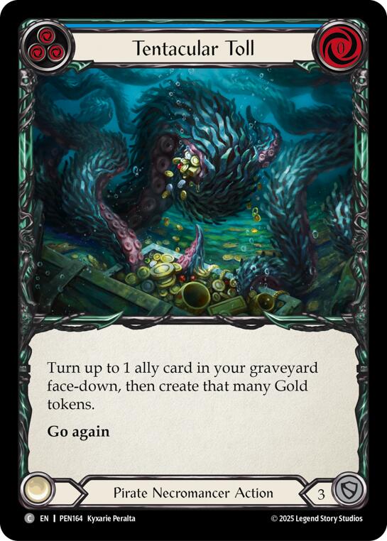 Tentacular Toll (Blue) (Rainbow Foil) [PEN164] (Compendium of Rathe)  Rainbow Foil | Cracking-Singles