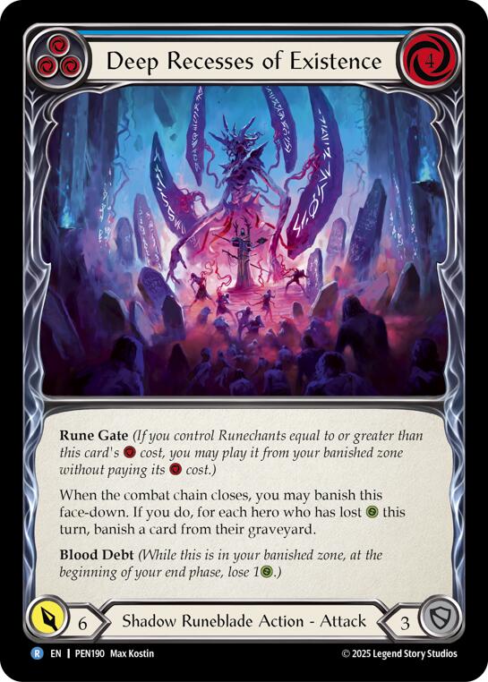 Deep Recesses Of Existence (Blue) (Rainbow Foil) [PEN190] (Compendium of Rathe)  Rainbow Foil | Cracking-Singles