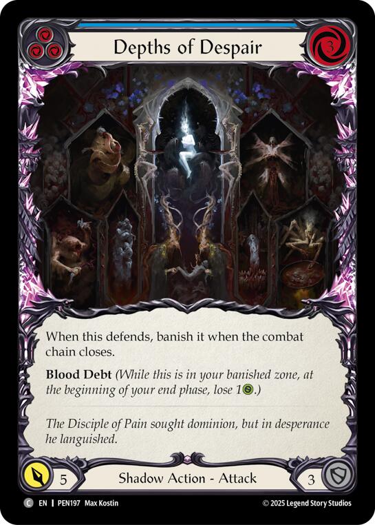 Depths Of Despair (Blue) (Rainbow Foil) [PEN197] (Compendium of Rathe)  Rainbow Foil | Cracking-Singles