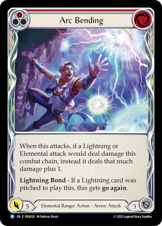 Arc Bending (Red) (Rainbow Foil) [PEN202] (Compendium of Rathe)  Rainbow Foil | Cracking-Singles