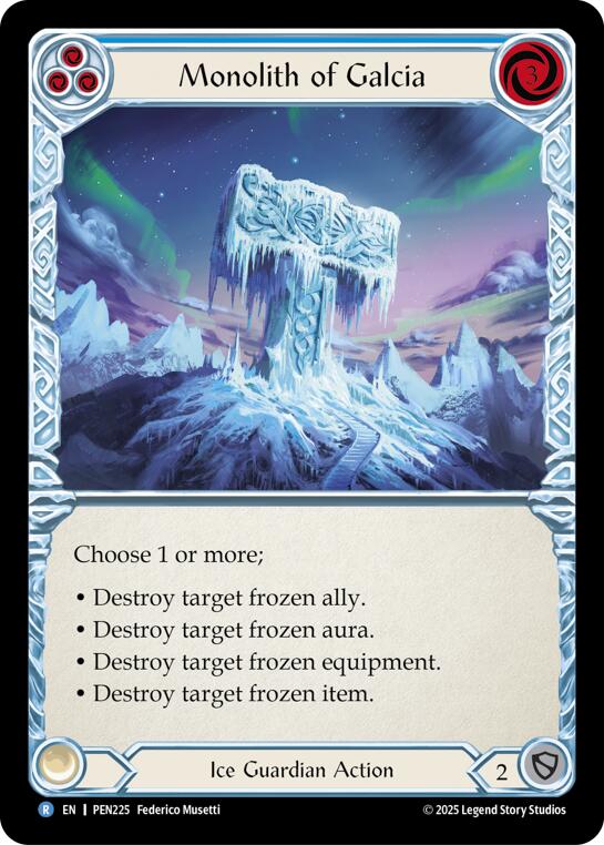 Monolith Of Galcia (Blue) (Regular) [PEN225] (Compendium of Rathe) | Cracking-Singles