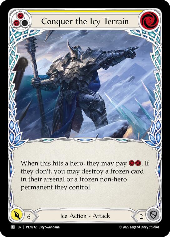 Conquer The Icy Terrain (Yellow) (Regular) [PEN232] (Compendium of Rathe) | Cracking-Singles
