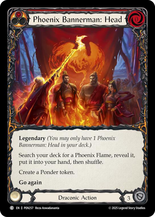 Phoenix Bannerman Head (Red) (Regular) [PEN257] (Compendium of Rathe) | Cracking-Singles