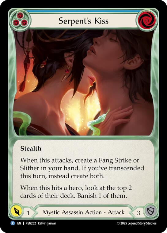 Serpents Kiss (Blue) (Rainbow Foil) [PEN262] (Compendium of Rathe)  Rainbow Foil | Cracking-Singles