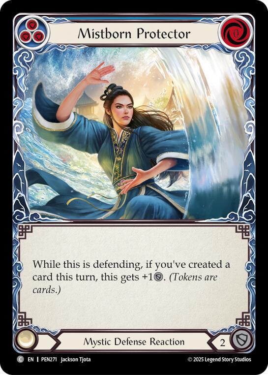 Mistborn Protector (Blue) (Rainbow Foil) [PEN271] (Compendium of Rathe)  Rainbow Foil | Cracking-Singles