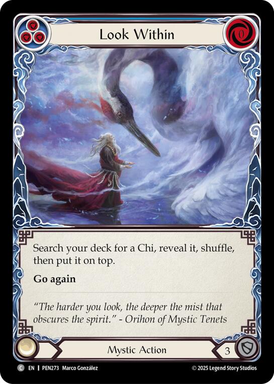 Look Within (Blue) (Rainbow Foil) [PEN273] (Compendium of Rathe)  Rainbow Foil | Cracking-Singles