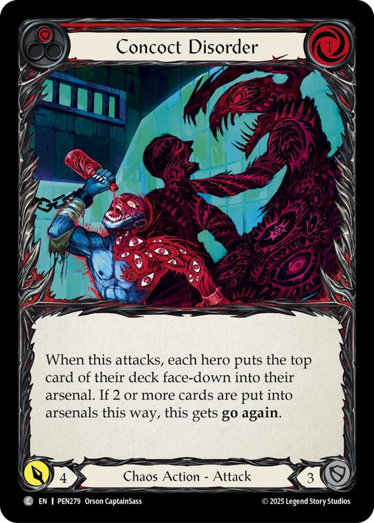 Concoct Disorder (Red) (Rainbow Foil) [PEN279] (Compendium of Rathe)  Rainbow Foil | Cracking-Singles
