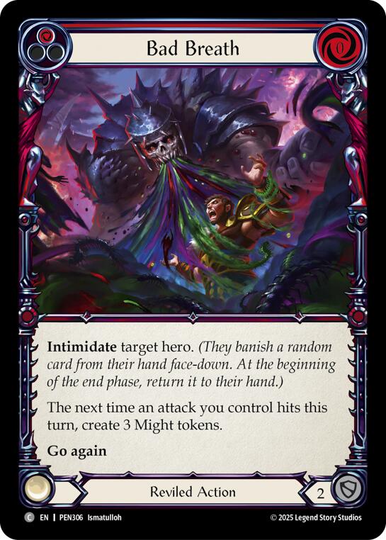 Bad Breath (Red) (Rainbow Foil) [PEN306] (Compendium of Rathe)  Rainbow Foil | Cracking-Singles